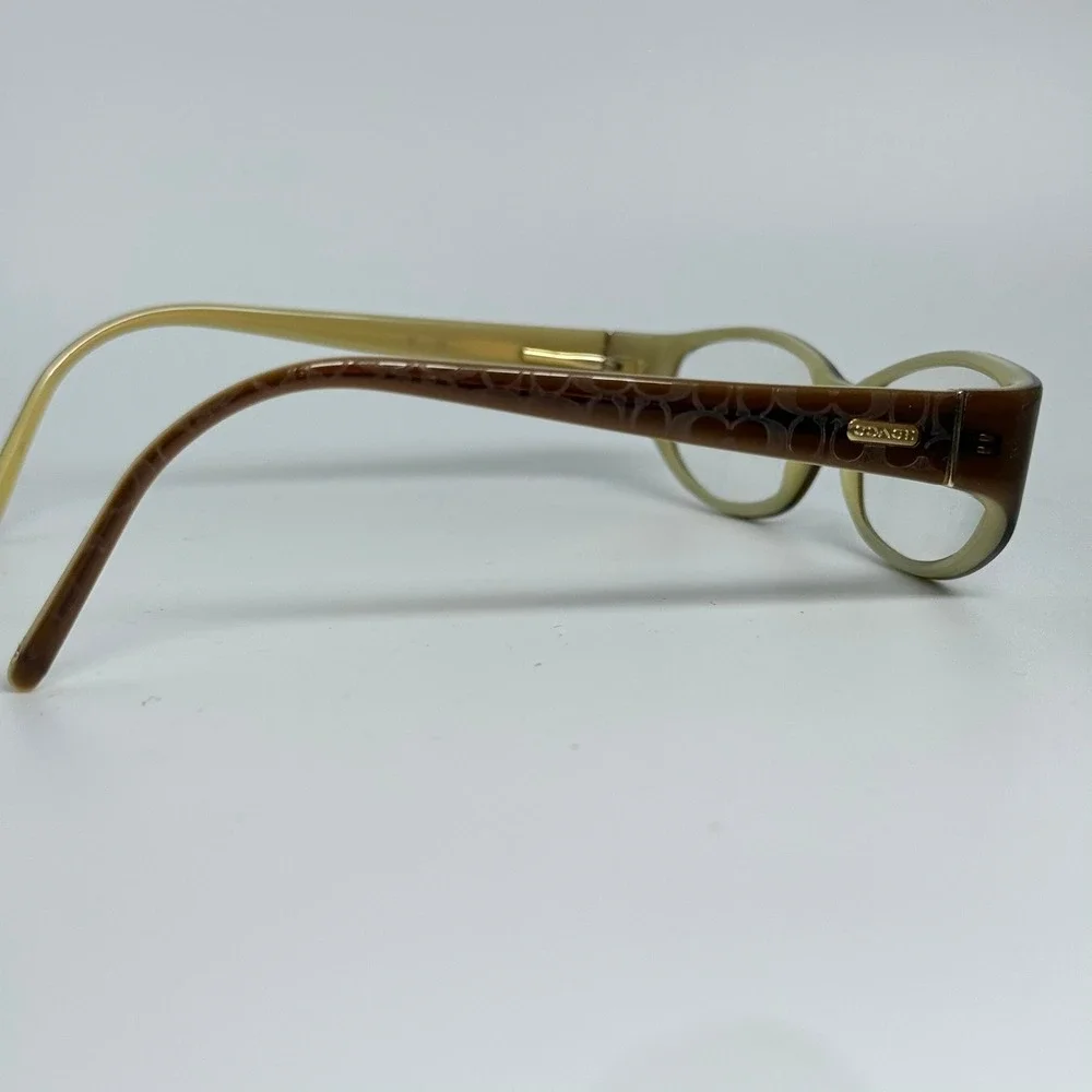 Coach Aurora 535 Brown Camel Oval Eye Glass Frames 135mm Designer Eyewear